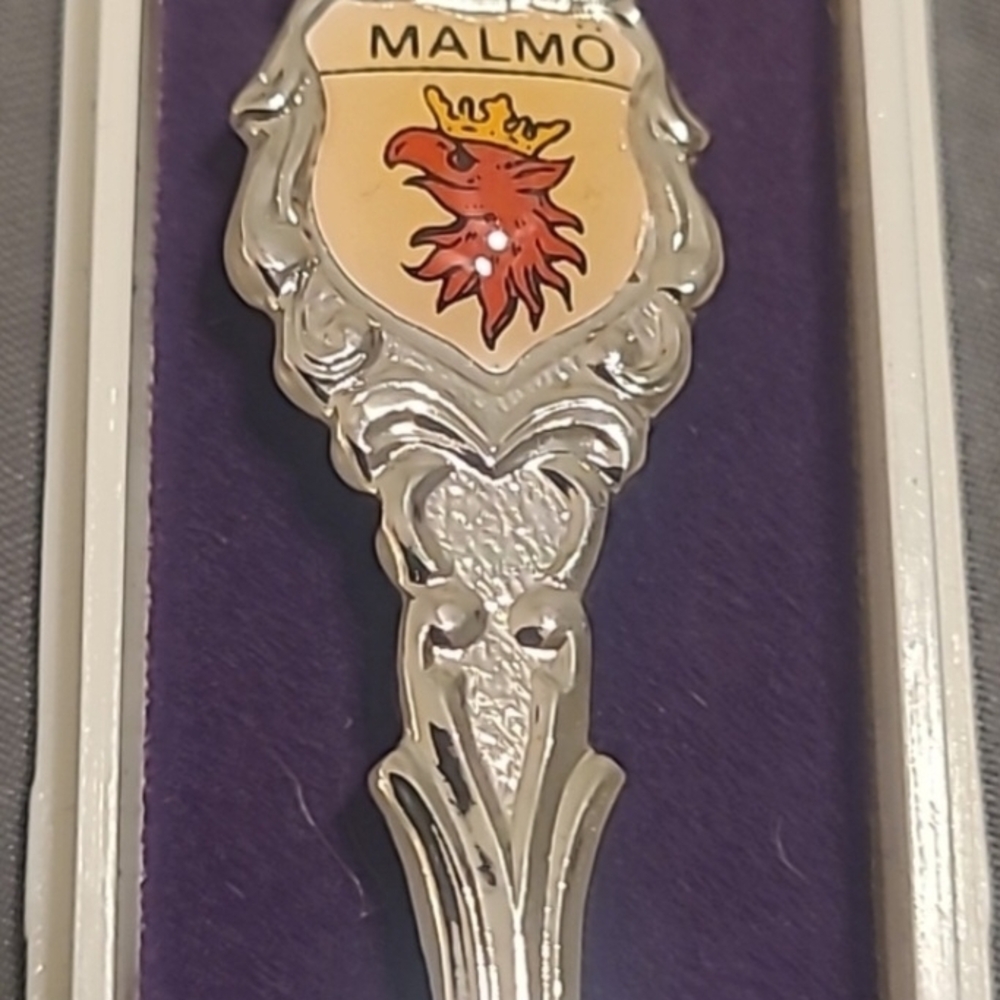 Antique Silver Malmo Souvenir Spoon